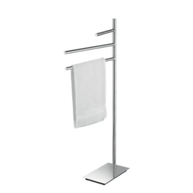 Square piantana con porta salviette a 3 bracci cromata codice prod: B99150CR product photo