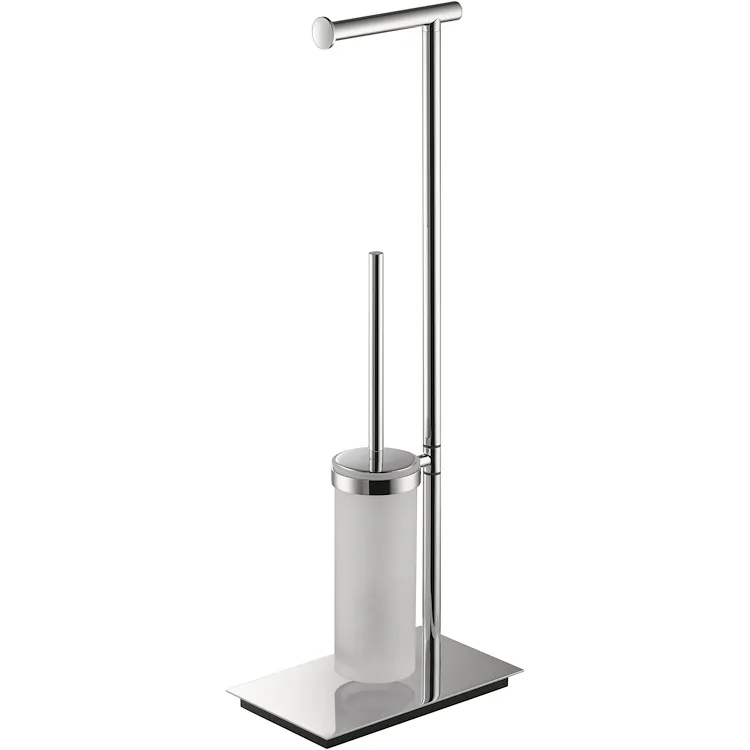 Square piantana con porta scopino e porta rotolo cromata codice prod: B99040CR product photo