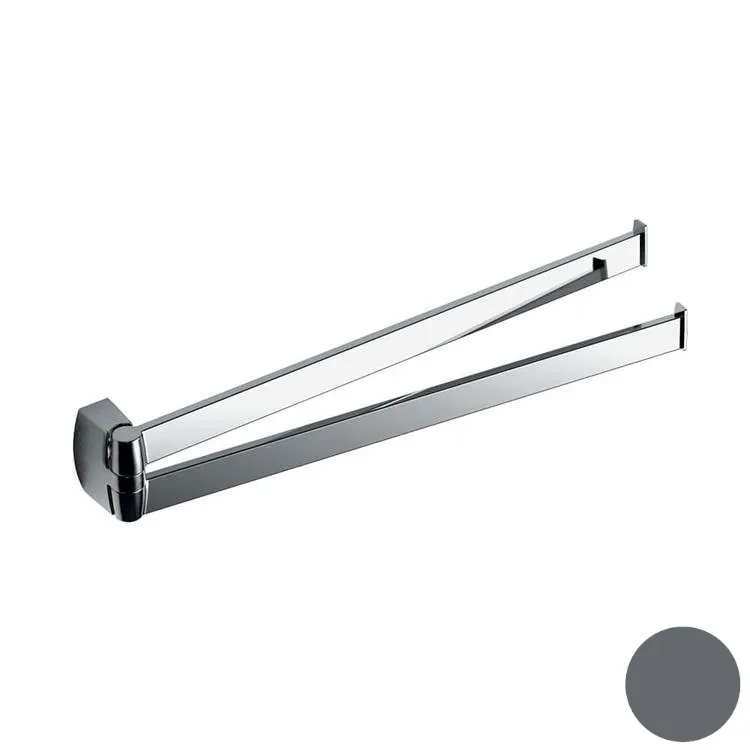 Trenta porta salviette 35,2 cm doppio a snodo grafite opaco codice prod: B30120GM product photo