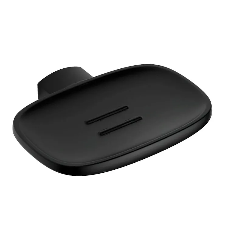 Trenta porta sapone a parete nero opaco codice prod: B30010NM product photo