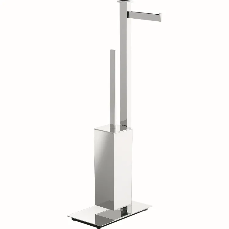 Units piantana con porta rotolo e porta scopino destra cromata codice prod: B9107DCR product photo