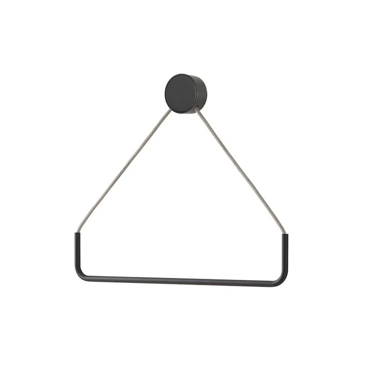 Ring porta salviette triangolare nero opaco codice prod: EVRGPSNO product photo