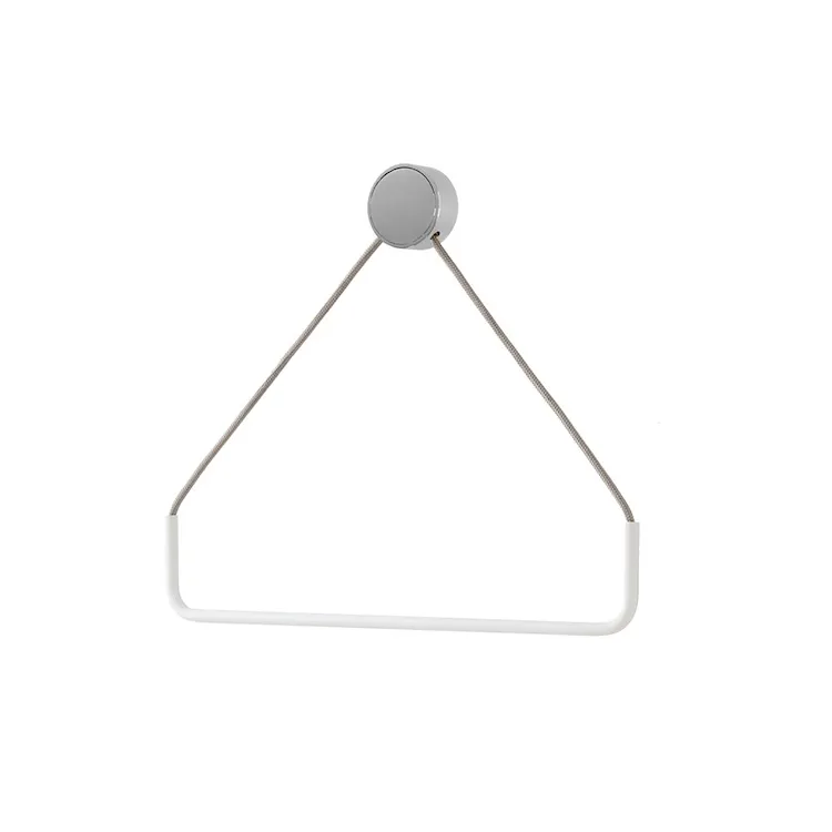 Ring portasalviette triangolare cromato/bianco codice prod: EVRGPSCRC product photo
