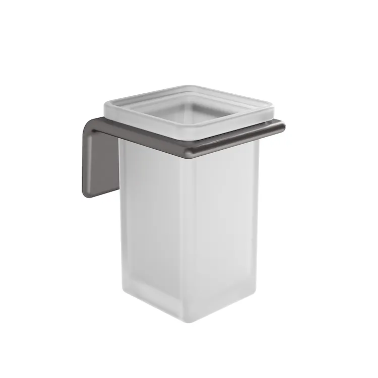 Il giglio bicchiere portaspazzolini a parete grigio lucido codice prod: 0000A9108100000 product photo