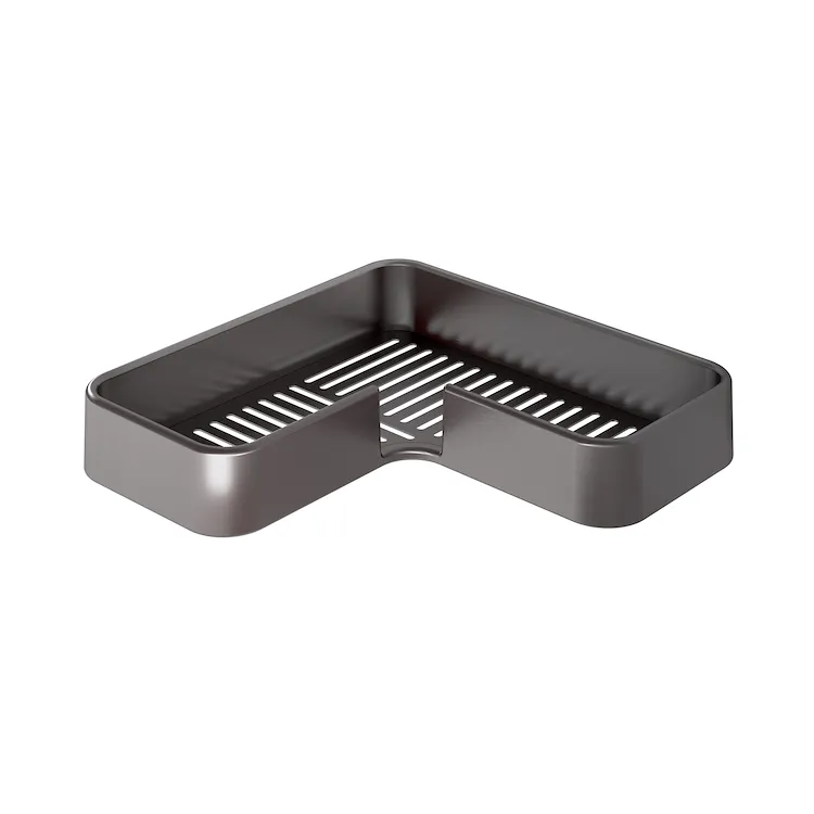 Il giglio porta oggetti doccia angolare a parete grigio lucido codice prod: 0000A9838100000 product photo