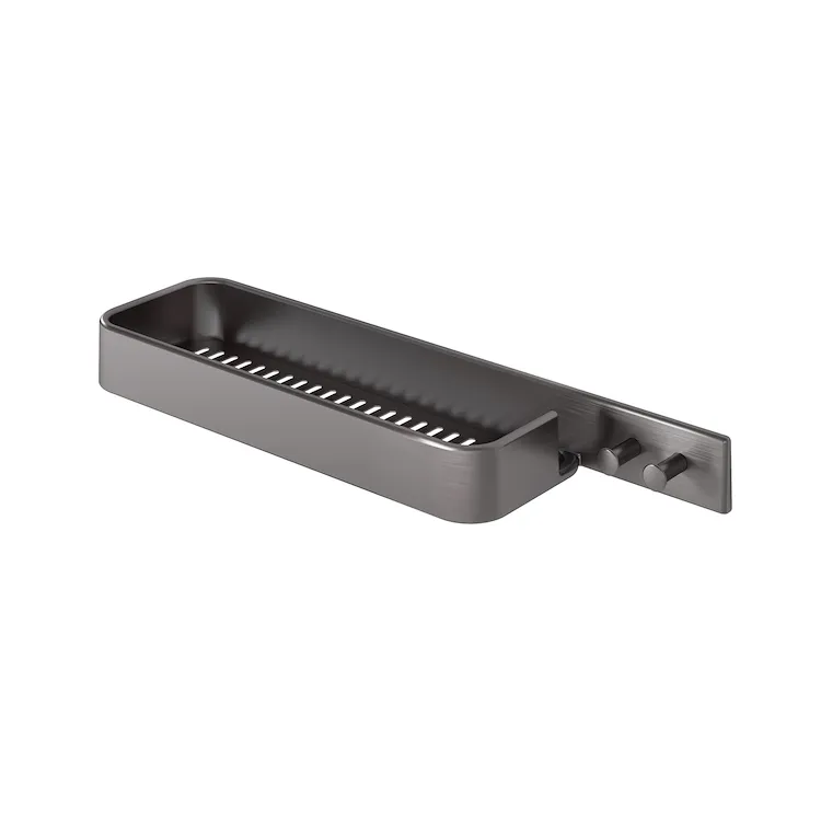 Il giglio portaoggetti rettangolare doccia con appendini grigio lucido codice prod: 0000A9188100000 product photo