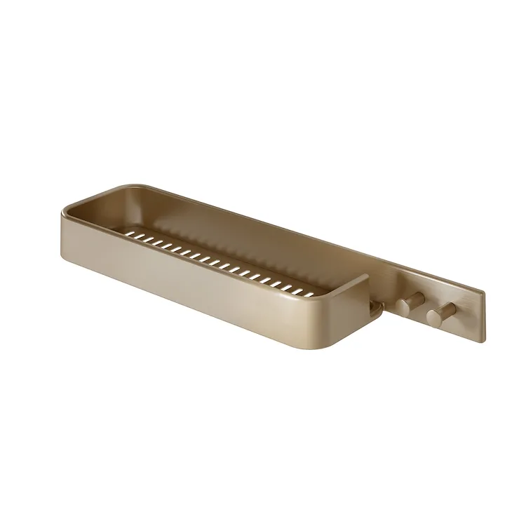 Il giglio portaoggetti rettangolare doccia con appendini oro opaco codice prod: 0000A9188800000 product photo