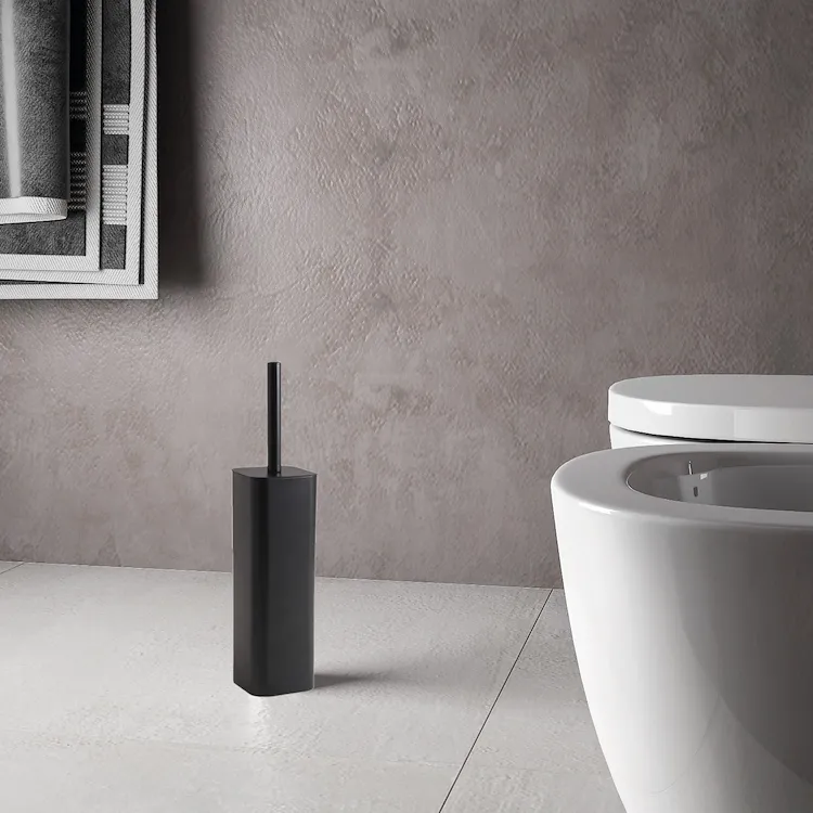 JACK portascopino da terra con ciuffo in setole nero opaco codice prod: 000013341400000 product photo
