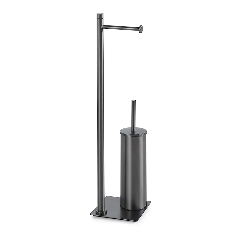 Trilly piantana porta salviette 2 bracci e porta scopino grigio lucido codice prod: 0000TR328100000 product photo
