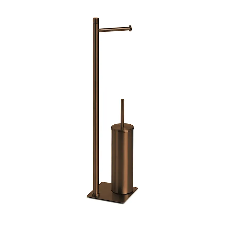 Trilly piantana porta salviette 2 bracci e porta scopino oro rosa codice prod: 0000TR328200000 product photo