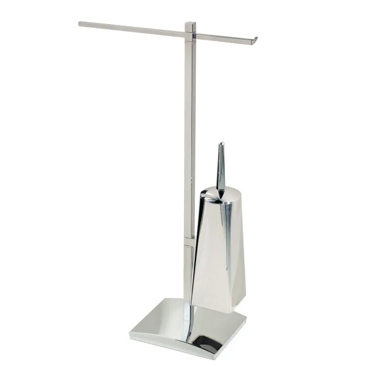 Akka piantana con porta scopino, porta salviette, porta rotolo cromato codice prod: 5036KK product photo