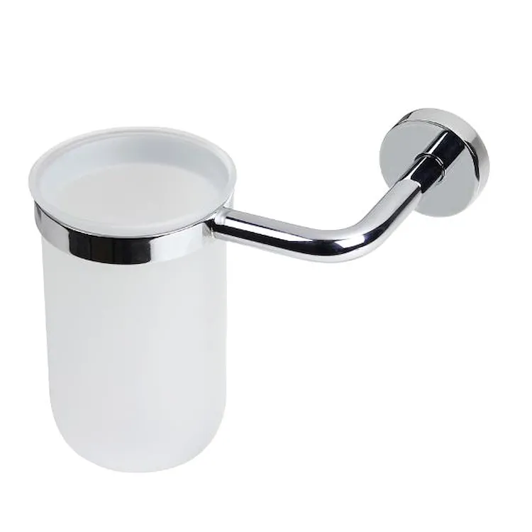 Tito portabicchiere in vetro a paretecromato codice prod: 7418KK product photo