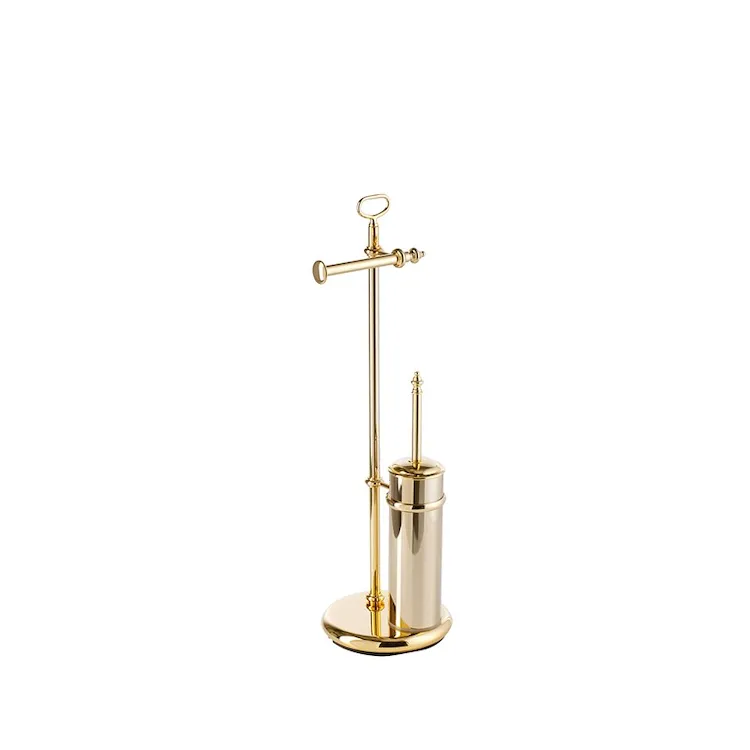 Elite piantana con porta scopino metallo oro codice prod: 000EL2016 product photo