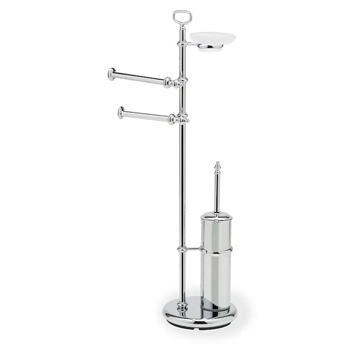 Elite piantana con porta scopino ottone cromato codice prod: 000EL2108 product photo