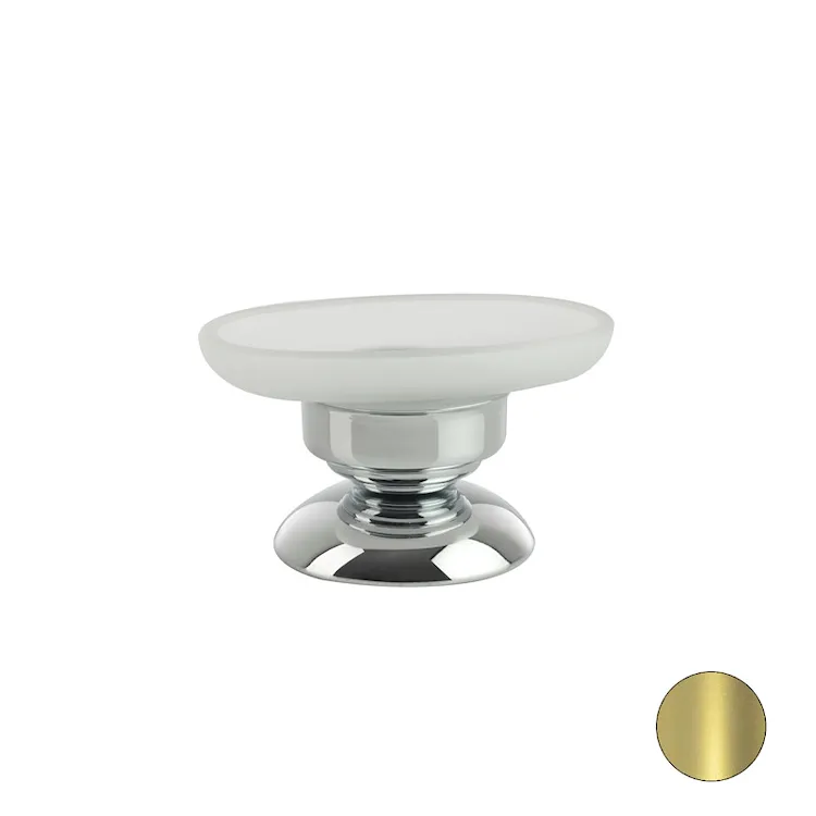 Elite porta sapone da appoggio bacinella satinata base oro codice prod: 000EL09AP16 product photo