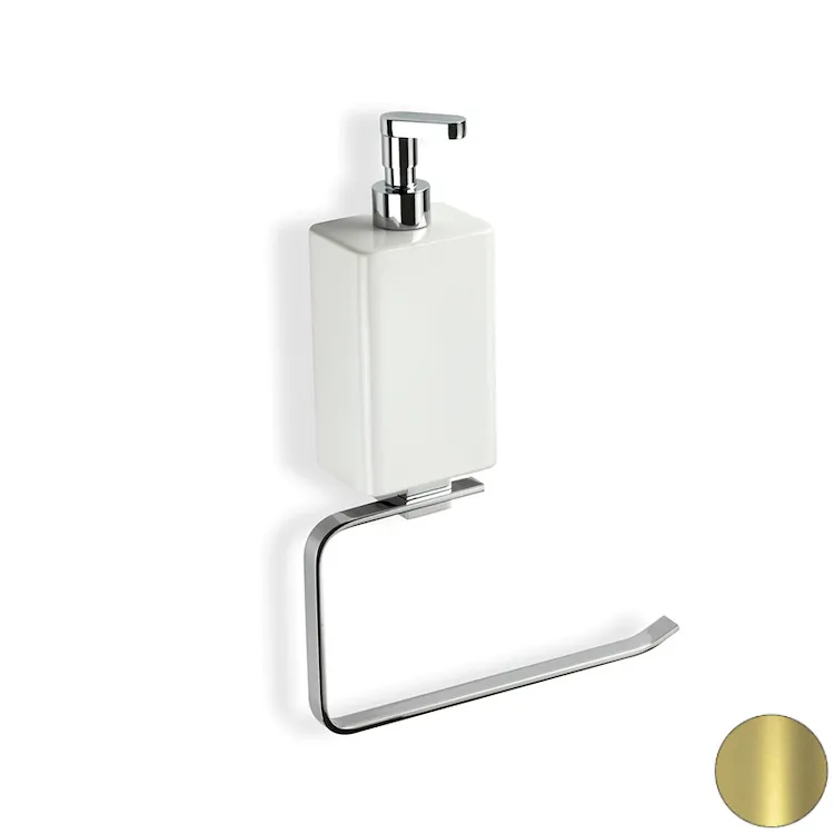 Gea anello porta salviette con dispenser a parete oro codice prod: 000GE79D16 product photo