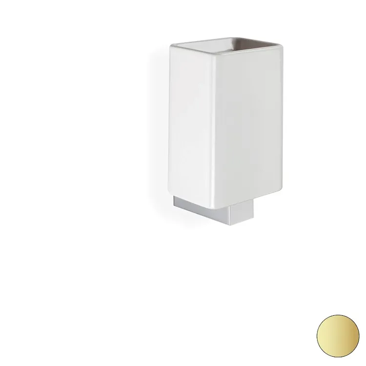 Gea porta bicchiere a parete in ceramica base oro opaco codice prod: 000GE1018 product photo