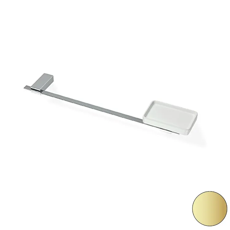 Gea porta salviette con porta sapone 45 cm a parete oro opaco codice prod: 000GE6918 product photo