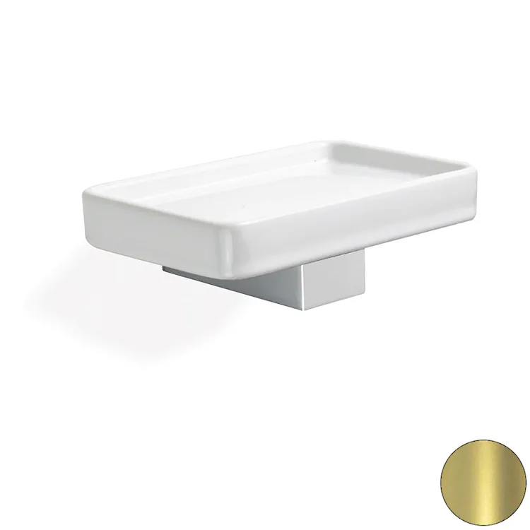 Gea porta sapone in ceramica con supporto oro codice prod: 000GE0916 product photo
