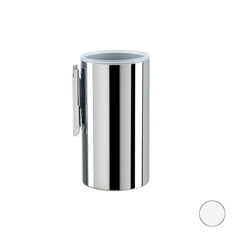 Hashi porta bicchiere in metallo a parete bianco opaco codice prod: 000HS10M24 product photo