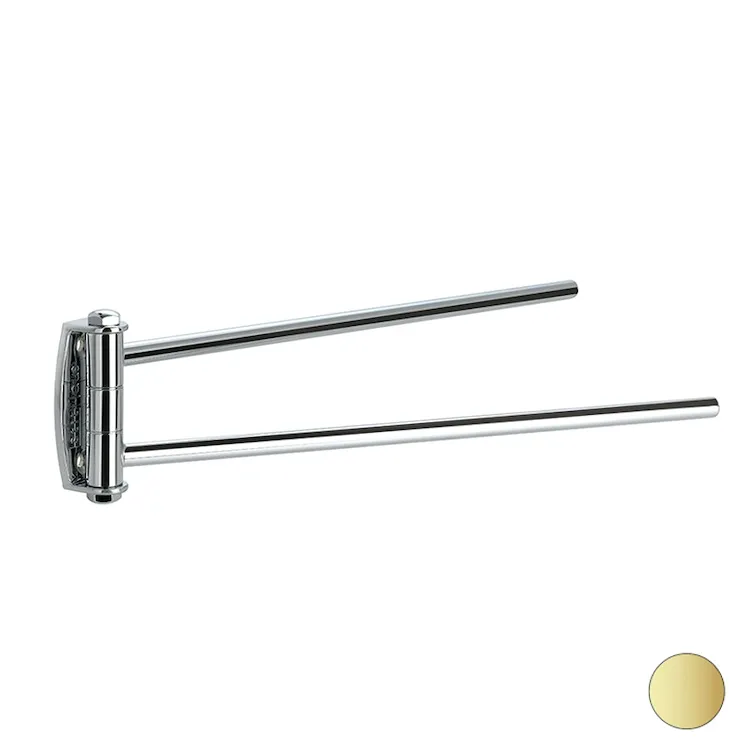Hashi porta salviette 2 bracci a parete oro opaco codice prod: 000HS1618 product photo