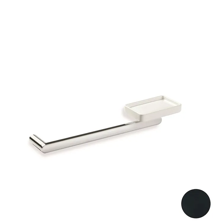 Living porta salviette con dispenser sapone in ceramica a parete nero opaco codice prod: 000LV6923 product photo