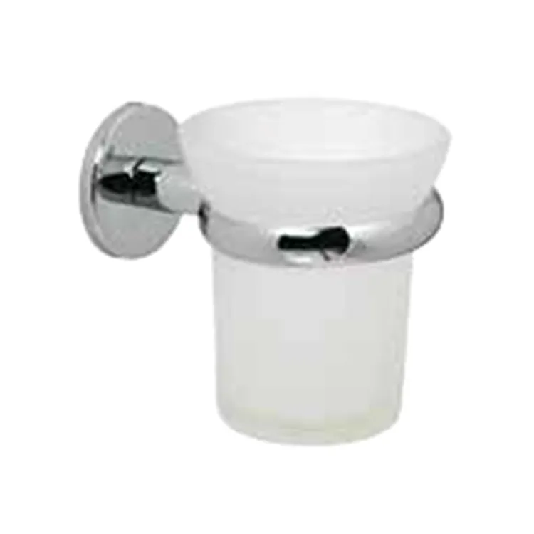 Liz porta bicchiere vetro satinato a parete finitura cromata codice prod: 000LZ10V08 product photo