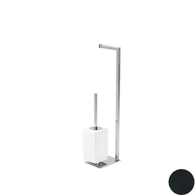Urania piantana porta rotolo e porta scopino da appoggio nero codice prod: 000U2023 product photo