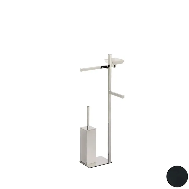 Urania piantana portascopino, portasalviette, portarotolo e portasapone ottone nero codice prod: 000U21M23 product photo