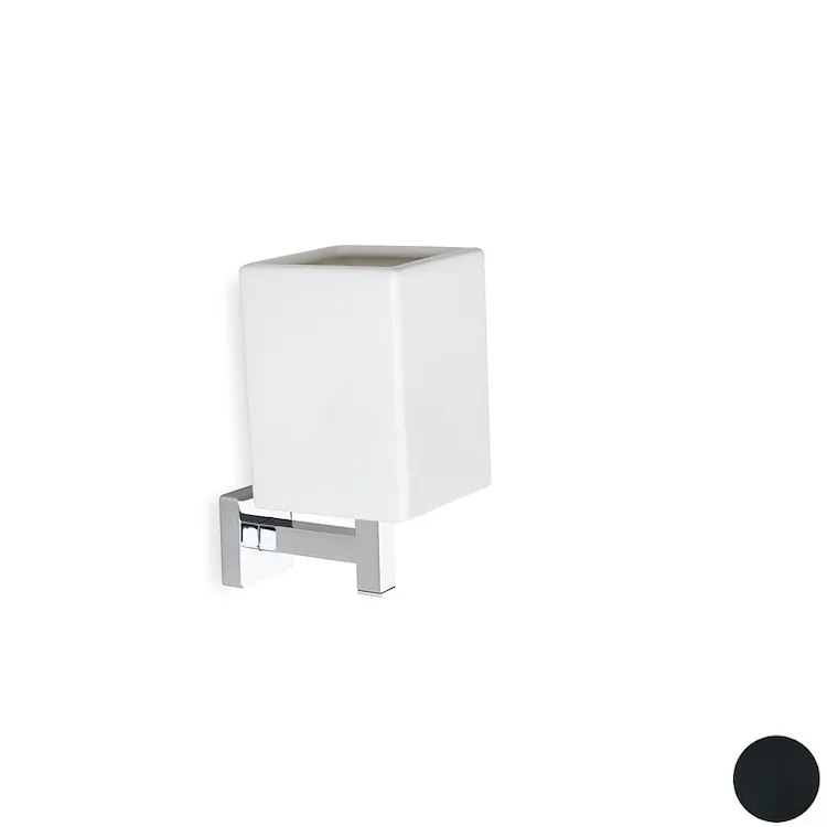 Urania porta bicchiere in ceramica nero codice prod: 000U1023 product photo