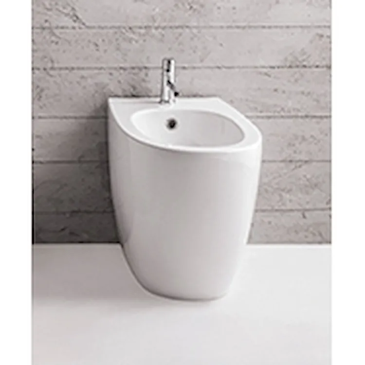 4All bidet a terra bianco lucido monoforo con fissaggi nascosti codice prod: MD011BI product photo
