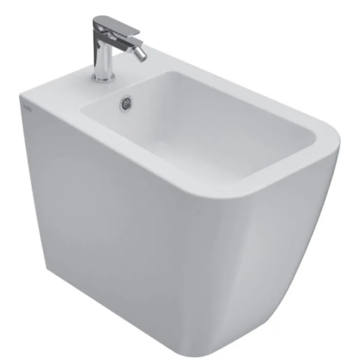 Stone bidet a terra bianco lucido monoforo codice prod: ST009BI product photo