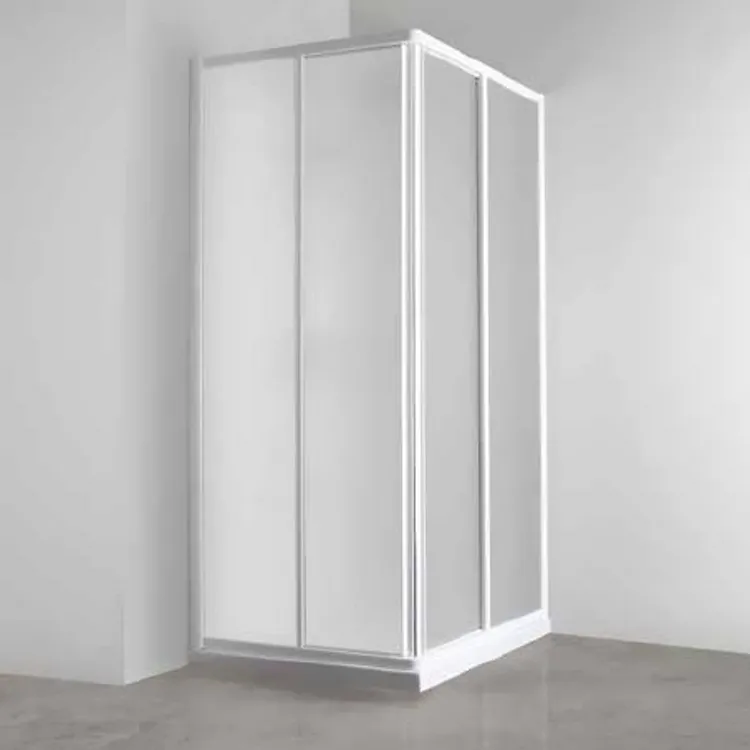 Stromboli box doccia due ante scorrevoli 80x86 profilo bianco e vetro cincilla codice prod: 02A0710852032 product photo