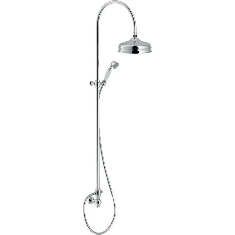 Antica colonna doccia a parete con doccetta 1 getto e soffione cromato codice prod: AD141/10CR product photo