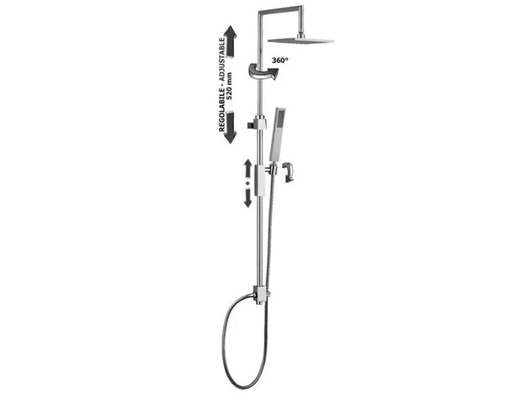 Syncro Top colonna doccia regolabile senza miscelatore/soffione codice prod: ZCOL615CRX product photo