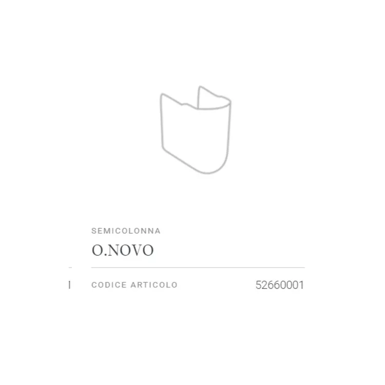 O.novo semicolonna bianco 01 bianco alpin codice prod: 52660001 product photo