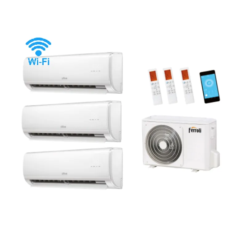 Giada M condizionatore trialsplit dc  in pompa di calore 9000+9000+9000 btu codice prod: 2CP001HF(3) 2CP001SF product photo