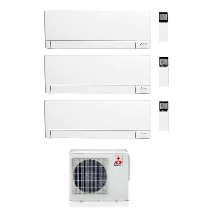 MITSUBISHI PLUS Condizionatore trialsplit inverter 9000 +9000+15000 BTU WI-FI PLUS codice prod: MSZ-AY25(2)42VGKP MXZ-3F68VF4 product photo