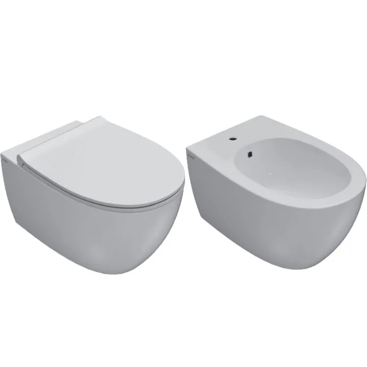 4all wc+bidet+sedile sospesi bianco lucido codice prod: MDS03BI MDR19BI MDS09BI product photo