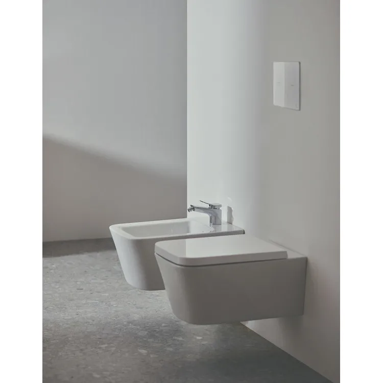 Blend Cube wc aquablade+bidet+sedile a terra bianco lucido codice prod: T368801+T368701+T392601 product photo