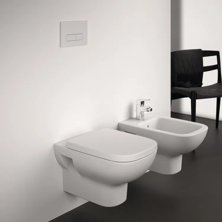 I.Life A wc+bidet+sedile sospesi bianco lucido codice prod: T468001+T468101+T481201 product photo