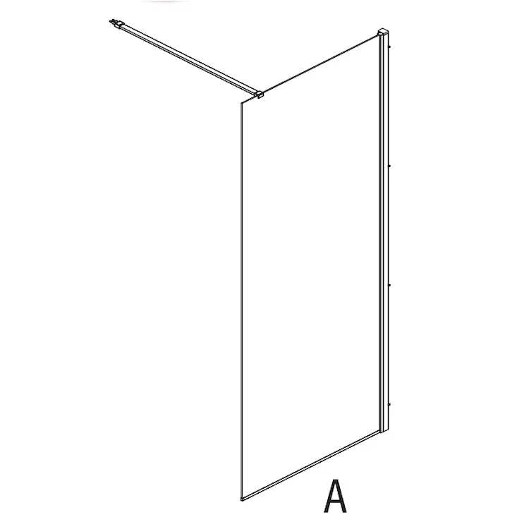 Porta fissa hall eight screen 100c/barra di sostegno argento lucido reversibile codice prod: DSV17658 product photo