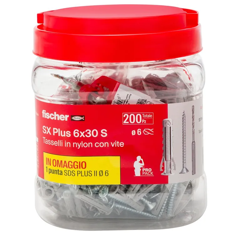 Sx Plus Tassello in nylon 6x30 S ProPack (200 Pz.) codice prod: 570206 product photo