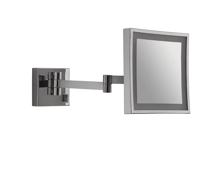 Nina specchio ingranditore 5x quadrato cromato con led codice prod: 000021141300000 product photo