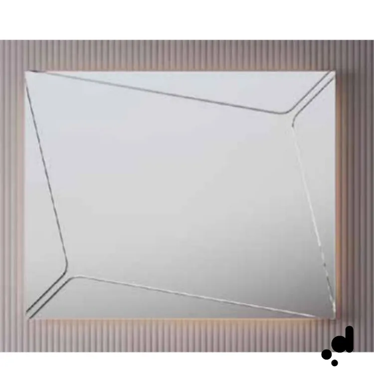 Koh-i-noor Graffi 1 specchio tondo 80 cm con cornice incisa in cristallo 5  mm
