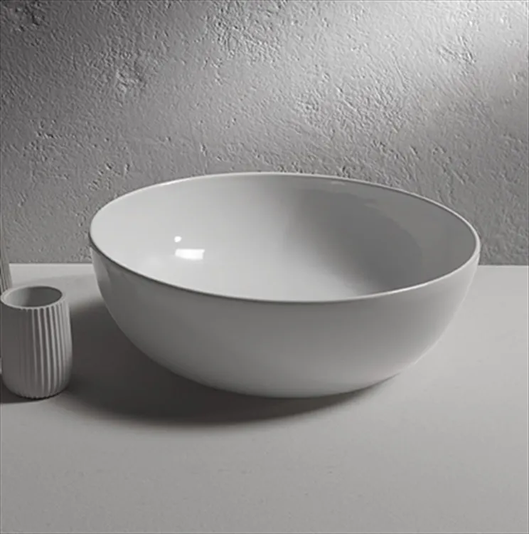 T-Edge lavabo da appoggio 45x45 bianco lucido codice prod: B6T45BO product photo