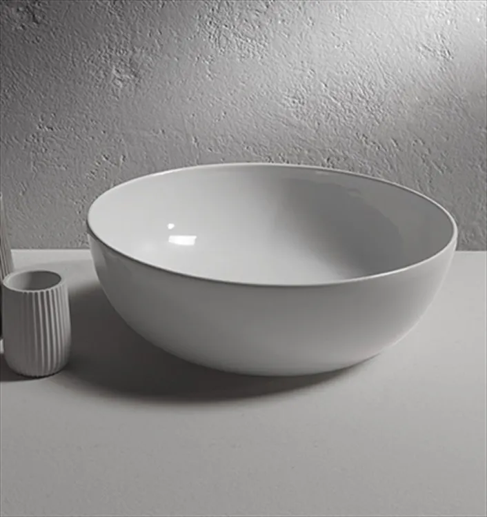 T-Edge lavabo da appoggio 45x45 bianco lucido codice prod: B6T45BI product photo