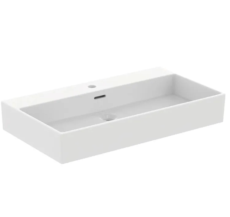 Extra lavabo da appoggio con foro troppopieno 80X45 bianco codice prod: T372901 product photo