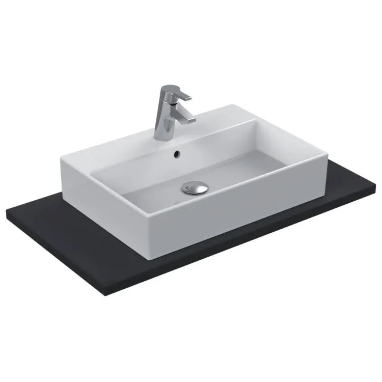 Strada lavabo da appoggio 60x42 bianco lucido monoforo codice prod: K078101 product photo
