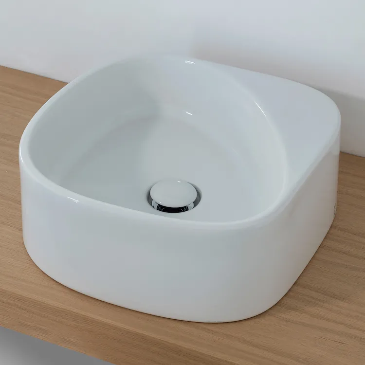 Elletre lavabo in ceramica da appoggio senza foro bianco lucido codice prod: L3LCERBC product photo